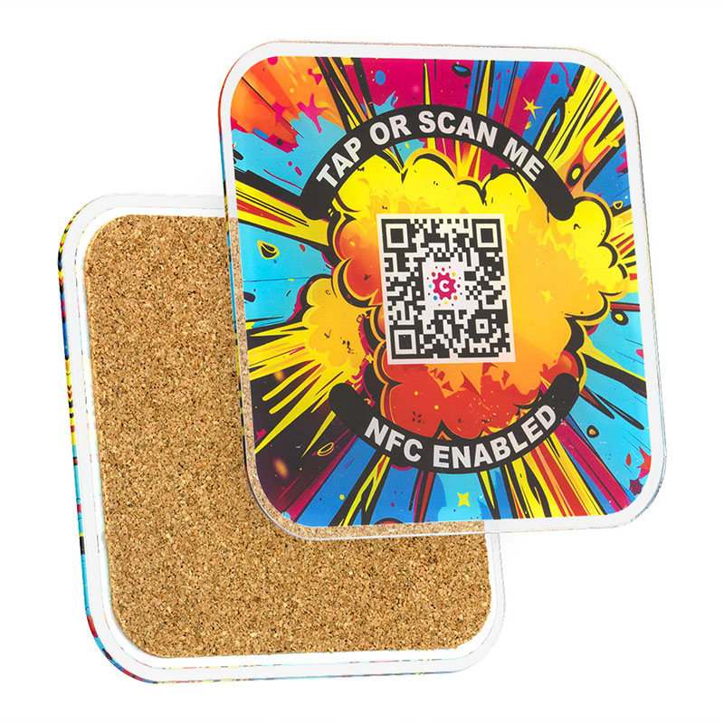 Recycled Acrylic NFC Coaster Small